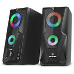 Фото Акустическая система REAL-EL S-111 black, 2*3W speaker, mini-jack 3,5/USB