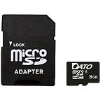 Изображение microSD HC 8Gb DATO class 4 (с переходником, DT_CL04/8GB-RA) Фото microSD HC 8Gb DATO class 4 (с переходником, DT_CL04/8GB-RA)