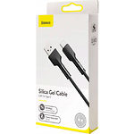 Изображение Кабель Baseus CATGJ-01 Silica gel USB/Type C, 1м Black Фото Кабель Baseus CATGJ-01 Silica gel USB/Type C, 1м Black