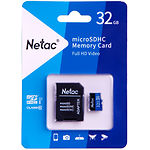 Изображение microSD HC 32GB Netac P500 Class 10 UHS-I (с SD переходником NT02P500STN-032G-R) Фото microSD HC 32GB Netac P500 Class 10 UHS-I (с SD переходником NT02P500STN-032G-R)