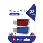 Изображение USB Flash 32Gb Verbatim {49308} набор 2-pack STORE'N'CLICK (1xRED,1xBLUE) Фото USB Flash 32Gb Verbatim {49308} набор 2-pack STORE'N'CLICK (1xRED,1xBLUE)
