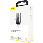 Изображение Автомобильное ЗУ Baseus TZVCHX-0G Gray, Type-C/Lightning Cable, 18W Фото Автомобильное ЗУ Baseus TZVCHX-0G Gray, Type-C/Lightning Cable, 18W
