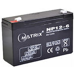 Изображение Аккумулятор к UPS 6В 12Ач Matrix NP12-6 Фото Аккумулятор к UPS 6В 12Ач Matrix NP12-6