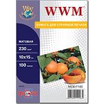 Фото Фотобумага WWM матовая, 230г/м2, 100х150 мм, 100л (M230.F100)
