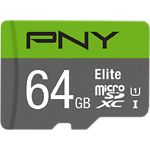 Изображение microSD XC 64GB PNY Elite Class 10 UHS-I (с переходником, P-SDUX64U185GW-GE) R-100MB/s Фото microSD XC 64GB PNY Elite Class 10 UHS-I (с переходником, P-SDUX64U185GW-GE) R-100MB/s