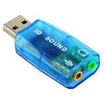 Фото Sound Card Dynamode USB-SOUNDCARD2.0  blue, C-Media 6/5.1 каналов