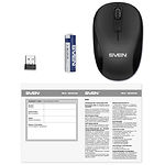 Изображение Мышка SVEN RX-255W Wireless (black) USB, 3 key, 1 Wheel, 1600dpi #2 Фото Мышка SVEN RX-255W Wireless (black) USB, 3 key, 1 Wheel, 1600dpi #2