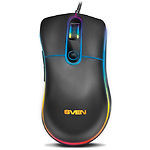 Изображение Мышка SVEN RX-G940 Gaming black, USB, 5 key, 1 Wheel, до 6000dpi, RGB подсветка #1 Фото Мышка SVEN RX-G940 Gaming black, USB, 5 key, 1 Wheel, до 6000dpi, RGB подсветка #1