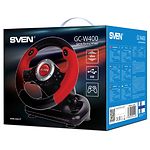 Изображение Руль SVEN GC-W400 c педалями, виброотдача, 10 кнопок, 2 оси, 8-ми позиц.джойстик #1 Фото Руль SVEN GC-W400 c педалями, виброотдача, 10 кнопок, 2 оси, 8-ми позиц.джойстик #1
