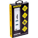 Фото Адаптер Maxxter NECH-2P-SD-01 с USB на Gigabit Ethernet 2 Ports USB 3.0 + microSD/TF card reader #1