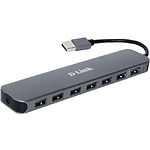 ХАБ D-Link DUB-H7/E1A black, 7 портов ext USB 2.0 - фото