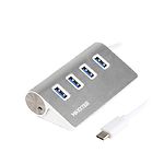 фото Концентратор HUB USB 3.0 Maxxter HU3C-4P-01 Хаб Type-C на 4 порта, металл, серебристый