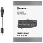 Фото Клавиатура REAL-EL 8900 RGB Macro Gaming USB black (EL123100025) #2