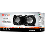 Фото Акустическая система REAL-EL S-20 black (EL121100007), 2*3W speaker, mini-jack 3,5/USB #1