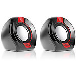 Фото Акустическая система REAL-EL S-50 black-red (EL121100008) 2*3W speaker, mini-jack 3,5/USB #8