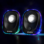 Изображение Акустическая система SVEN 330 black, 2*2,5W speaker, USB, подсветка корпуса #5 Фото Акустическая система SVEN 330 black, 2*2,5W speaker, USB, подсветка корпуса #5