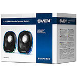Изображение Акустическая система SVEN 330 black, 2*2,5W speaker, USB, подсветка корпуса #1 Фото Акустическая система SVEN 330 black, 2*2,5W speaker, USB, подсветка корпуса #1