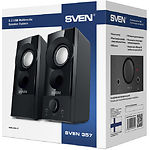 Изображение Акустическая система SVEN 357 Black (00410089), 2*3W speaker, USB #1 Фото Акустическая система SVEN 357 Black (00410089), 2*3W speaker, USB #1