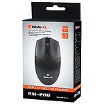 Фото Мышка REAL-EL RM-208 Black (EL123200030), USB, 1 Wheel, 1200cpi #1