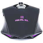 Фото Мышка REAL-EL RM-525 Black (EL123200029) USB, 6+1 key, 1 Wheel, 2400cpi, подсветка #1