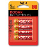 Фото Батарейка KODAK R6 (30951044) Super Heavy Duty, Тип AA, 4шт/blister