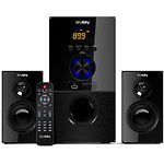 Изображение Акустическая система SVEN MS-2050 black, 2.1 30W Woofer + 2*13W speaker, FM, SD, BT, USB, LED #7 Фото Акустическая система SVEN MS-2050 black, 2.1 30W Woofer + 2*13W speaker, FM, SD, BT, USB, LED #7