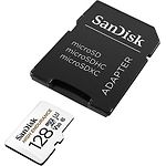 Фото microSD XC 128 GB SanDisk High Endurance C10 UHS-I U3 V30 (с переходником SD, SDSQQNR-128G-GN6IA) #1