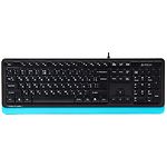 Изображение Клавиатура A4tech FK10 Fstyler Sleek MMedia Comfort, USB, Black+Blue, (US+Ukrainian+Russian) #10 Фото Клавиатура A4tech FK10 Fstyler Sleek MMedia Comfort, USB, Black+Blue, (US+Ukrainian+Russian) #10
