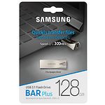 Фото USB Flash  128GB SAMSUNG Bar Plus Silver USB 3.1 (MUF-128BE3/APC) #1