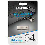 Флешка SAMSUNG Bar Plus Silver USB 3.1 MUF-64BE3/APC 64GB - фото