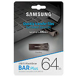 Изображение USB Flash 64GB SAMSUNG Bar Plus Black USB 3.1 MUF-64BE4/APC #3 Фото USB Flash 64GB SAMSUNG Bar Plus Black USB 3.1 MUF-64BE4/APC #3