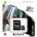 Фото microSD HC 32Gb KINGSTON Canvas Select Plus UHS-I A1 Class10 (SDCS2/32GB) c SD переходником,R100MB/s #1