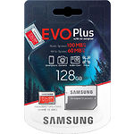 Фото microSD XC 128 Gb Samsung EVO PLUS V2 Class10 UHS-I U3(c переходником на SD, MB-MC128HA/RU) #1