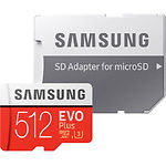 Изображение microSD XC 512 GB Samsung EVO PLUS V2 Class10 UHS-I U3 (MB-MC512HA/RU) SD адаптер #2 Фото microSD XC 512 GB Samsung EVO PLUS V2 Class10 UHS-I U3 (MB-MC512HA/RU) SD адаптер #2