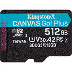 Изображение microSD XC 512 GB Kingston Canvas Go! Plus U3 A2 V30 C10 (SDCG3/512GBSP) без переходника, R170/W90 #2 Фото microSD XC 512 GB Kingston Canvas Go! Plus U3 A2 V30 C10 (SDCG3/512GBSP) без переходника, R170/W90 #2