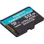 Изображение microSD XC 512 GB Kingston Canvas Go! Plus U3 A2 V30 C10 (SDCG3/512GBSP) без переходника, R170/W90 #1 Фото microSD XC 512 GB Kingston Canvas Go! Plus U3 A2 V30 C10 (SDCG3/512GBSP) без переходника, R170/W90 #1