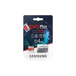 Изображение microSD XC 64Gb Samsung EVO PLUS Class10 UHS-I (c переходником на SD, MB-MC64HA) R100/W20 MB/s #1 Фото microSD XC 64Gb Samsung EVO PLUS Class10 UHS-I (c переходником на SD, MB-MC64HA) R100/W20 MB/s #1