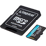 Изображение microSD XC 64Gb Kingston Canvas Go! Plus U3 A2 V30 C10 (SDCG3/64GB) с SD переходником, R170/W70 #1 Фото microSD XC 64Gb Kingston Canvas Go! Plus U3 A2 V30 C10 (SDCG3/64GB) с SD переходником, R170/W70 #1
