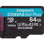 Фото microSD XC 64Gb Kingston Canvas Go! Plus U3 A2 V30 C10 (SDCG3/64GBSP) без переходника, R170/W70 #2