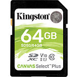 Фото SD XC 64 GB Kingston Canvas Select Plus Class10 UHS-I U1 (SDS2/64GB) #2
