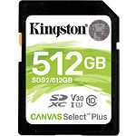 Фото SD XC 512 GB Kingston Canvas Select Plus Class10 UHS-I U3 V30 (SDS2/512GB) #2