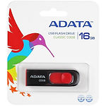 Фото USB Flash 16Gb A-DATA C008 Black+Red (AC008-16G-RKD) #1