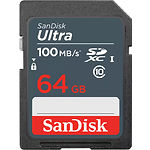 Фото SD XC 64 GB SanDisk Class 10 UHS-I (SDSDUNR-064G-GN3IN) R-100Mb/s