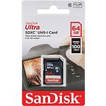 Фото SD XC 64 GB SanDisk Class 10 UHS-I (SDSDUNR-064G-GN3IN) R-100Mb/s #1