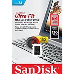 Фото USB Flash 64Gb SanDisk Ultra Fit USB 3.1 Black (SDCZ430-064G-G46) #1
