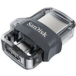 Изображение USB Flash 128Gb SanDisk Ultra Dual Drive OTG M3.0/USB3.0 Black (SDDD3-128G-G46) 150Mb/s Фото USB Flash 128Gb SanDisk Ultra Dual Drive OTG M3.0/USB3.0 Black (SDDD3-128G-G46) 150Mb/s