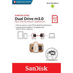 Изображение USB Flash 64Gb SanDisk Ultra Dual M3 OTG/USB3.0 (SDDD3-064G-G46GW) White-Gold #1 Фото USB Flash 64Gb SanDisk Ultra Dual M3 OTG/USB3.0 (SDDD3-064G-G46GW) White-Gold #1