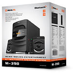 Фото Акустическая система REAL-EL M-390 black, 2.1 20W Woofer + 2*6 speaker, BT, FM, USB, ДУ #1