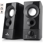 Фото Акустическая система REAL-EL S-90 black (EL121100011) 2*3W speaker, mini-jack 3,5/USB