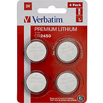 Изображение Батарейка Verbatim (49535) CR 2450 Lithium , 3V (4шт/blister) Фото Батарейка Verbatim (49535) CR 2450 Lithium , 3V (4шт/blister)